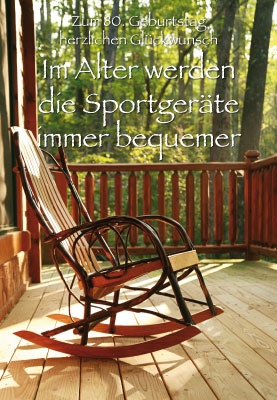 Zahlengeburtstag - Schaukelstuhl auf Veranda