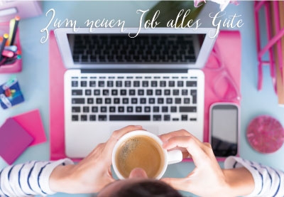 Jobwechsel - Laptop, Kaffee, Handy