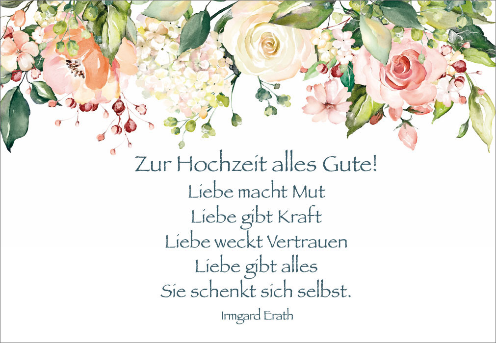 Hochzeit - wunderschönes Blumenband mit Text