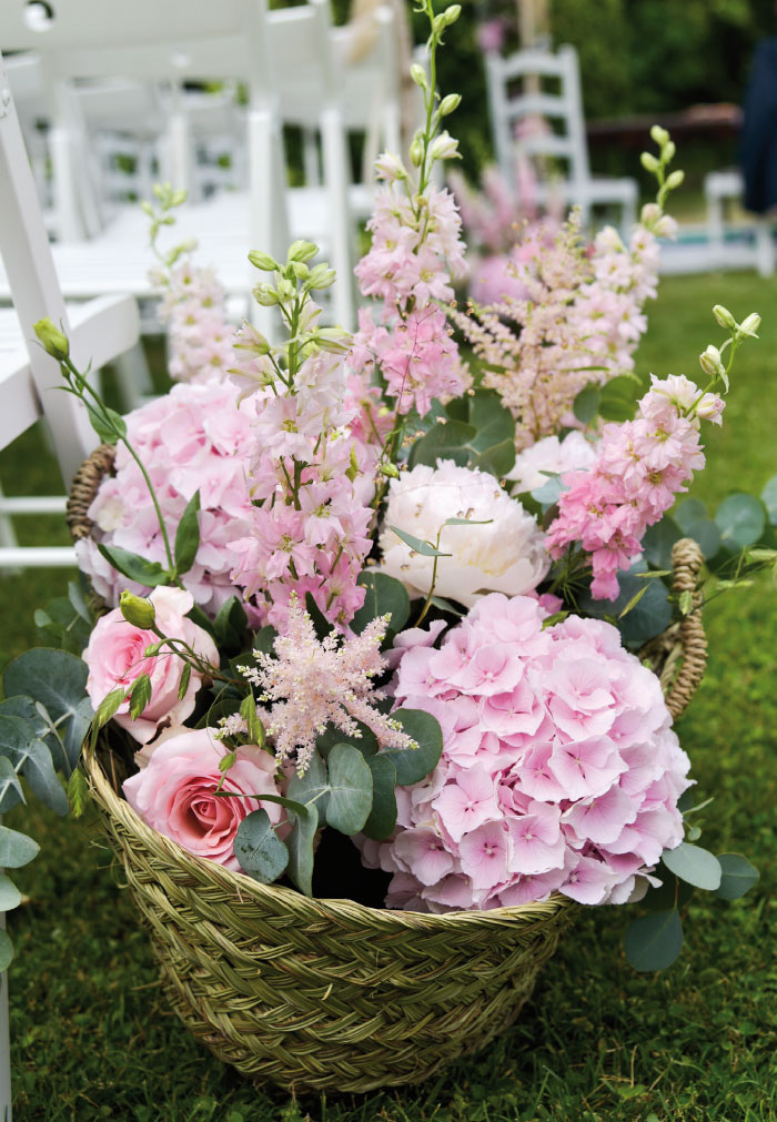 Blumen - Ranunkeln in Vase aus Glas
