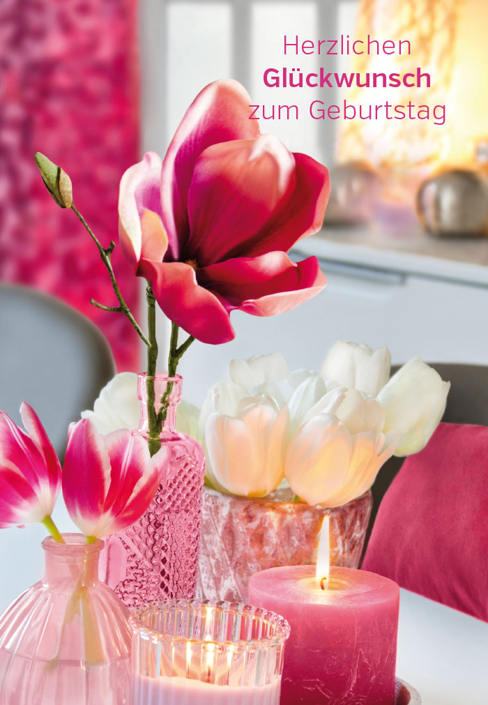 Geburtstag - große, rote Blume