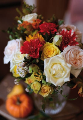 Blumen - Blumenstrau?, Rosen, Dahlien