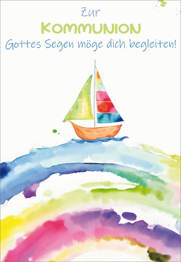 Kommunion - Segelschiff auf bunter See