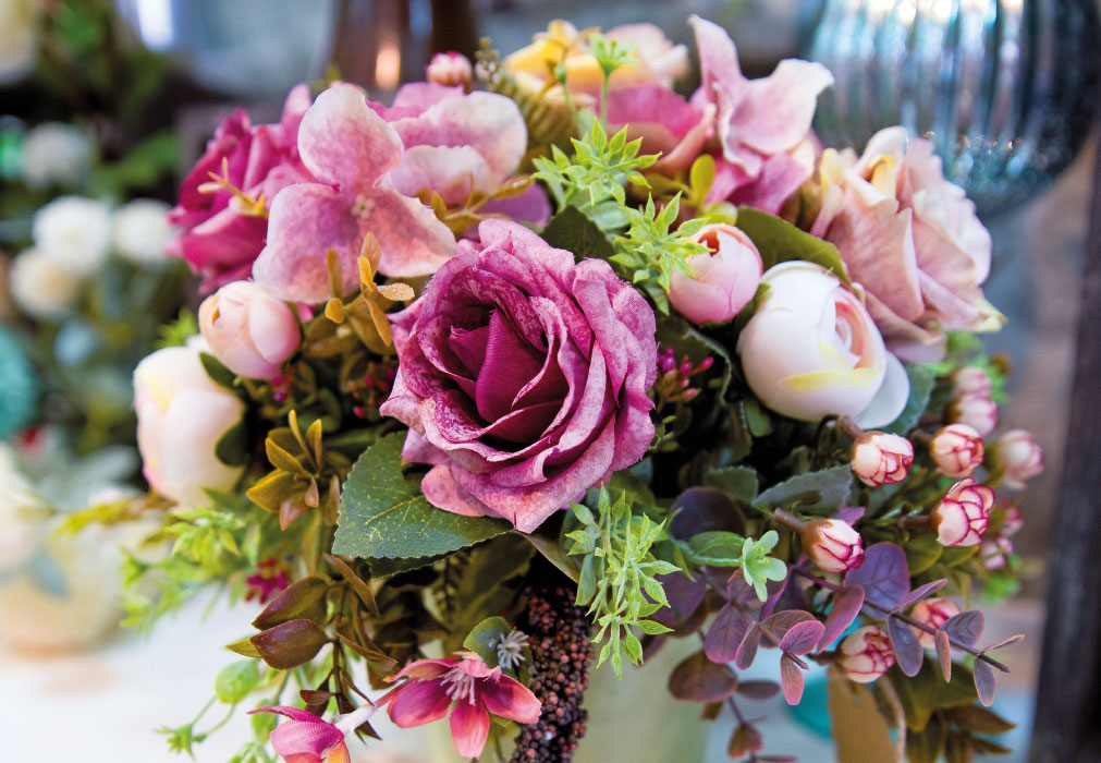 Blumen - rosa, lila, weißer Blumenstrauß
