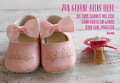 Geburt - rosa Sch?hchen, Schnuller