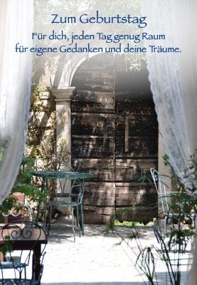 Geburtstag - Holztor, Tische, St?hle