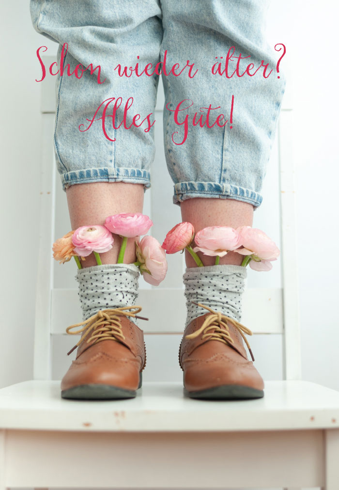 Geburtstag - Blumen in Socken