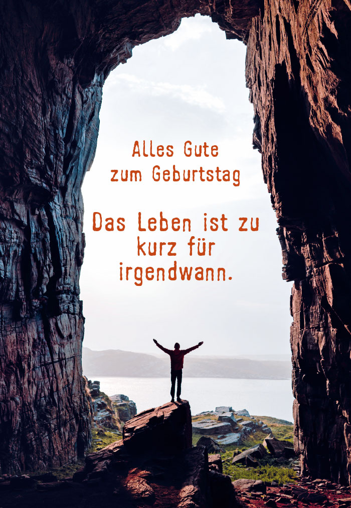 Geburtstag - Feiern im Licht vor Höhle