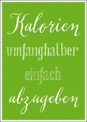 Spruchkarte - Kalorien