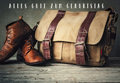(Männer) Geburtstag - Doppelkarte coole Tasche