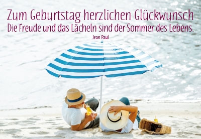 Geburtstag - Schirm, Hüte, Wasser