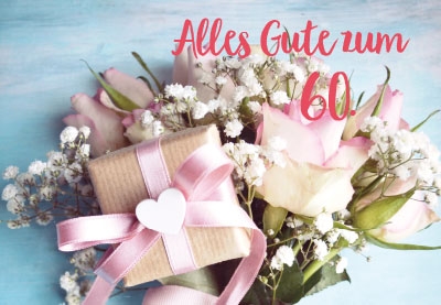 Zahlengeburtstag - Geschenk, Blumen Herz