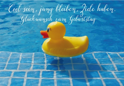 Geburtstag - gelbes Quietscheentchen