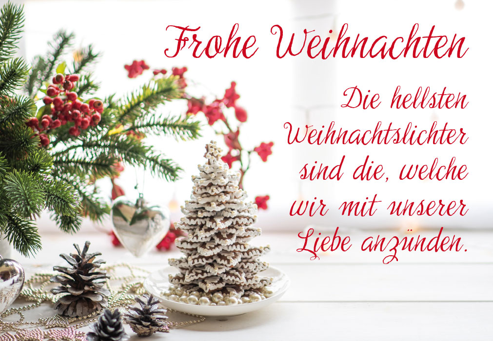 Weihnachten - Beeren, Tannenzweig, weiß, rot